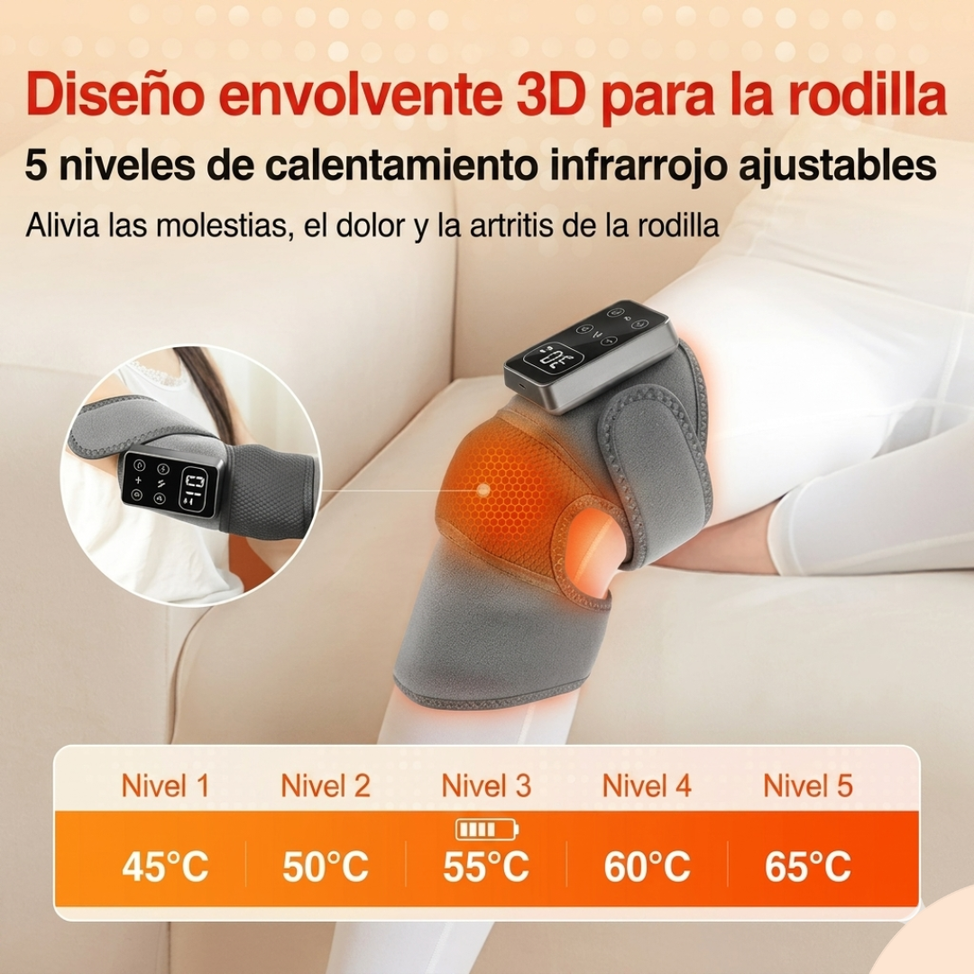 Masajeador de Rodilla con Calor y Vibración