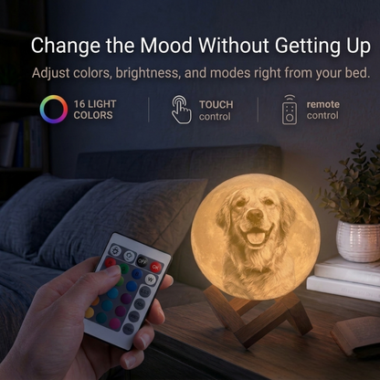 Custom Photo & Text Moon Lamp